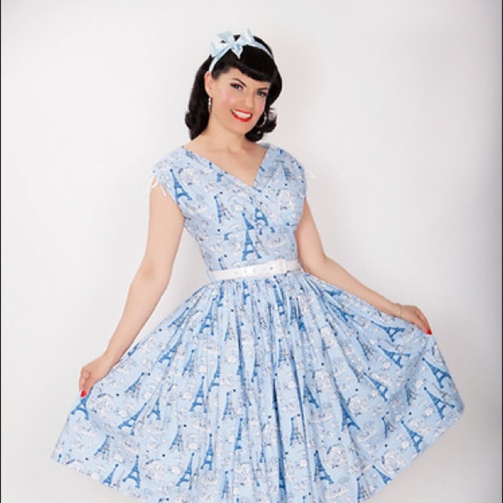Bernie Dexter blue paris poodle dress